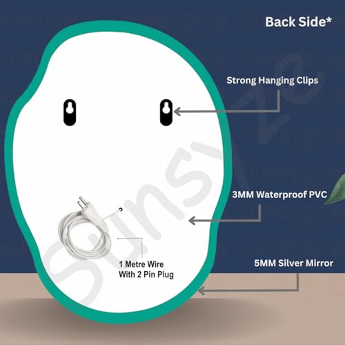 Sunsyze 18x24 inch Wall Mount Bathroom Mirror with Light - Image 4