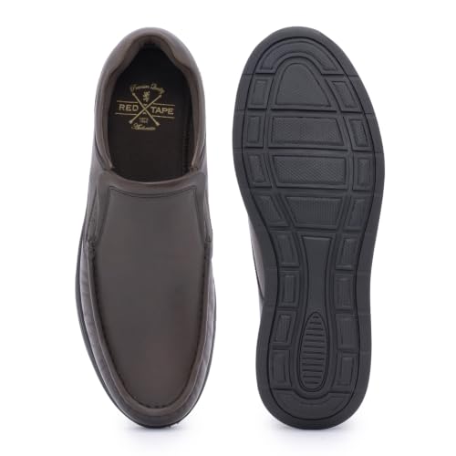 Image of Red Tape Moccasin Shoes for Men| Low-Cut Formal Dress Shoes.