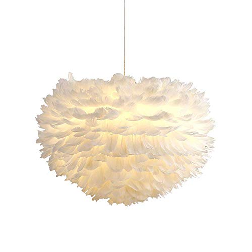 Plume de plume lampadaire romantique rond en fer pour chambre