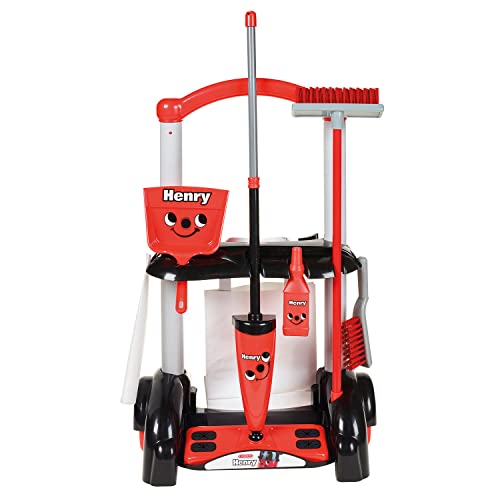 Chariot de nettoyage Casdon Henry | Jouet chariot de nettoyage Henry pour les enfants dès 3 ans | Pour nettoyer de pièce en pièce