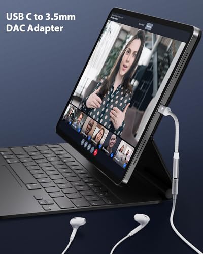 Image of Stouchi USB C to 3.5mm Female Adapter 2 Packs, Type C Headphone Audio Jack Cable Cord Hi-Fi Dongle for Samsung Galaxy S22 S21 Ultra Z Flip Note 20,iPad Mini 6th, Pixel 9 /8 /7 /6a /6 - Silver