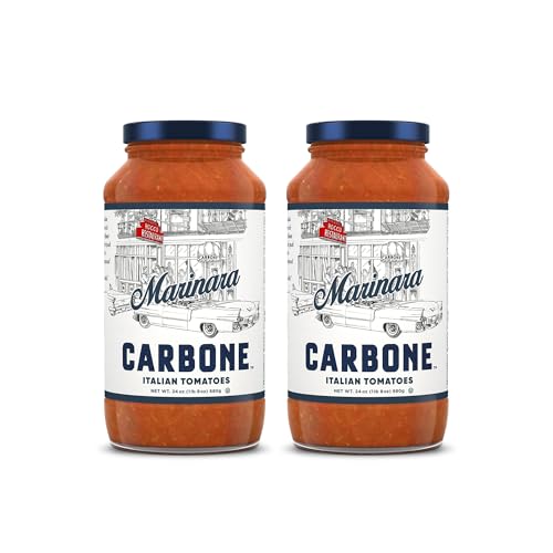 Image of Carbone Marinara Pasta Sauce, Premium Italian Tomato Sauce, 2 Pack (24oz) | Italian Tomato Sauce, Fresh & All-Natural Ingredients, Vegan, Non-GMO, Gluten Free, Low Carb, No Added Sugar or Preservatives