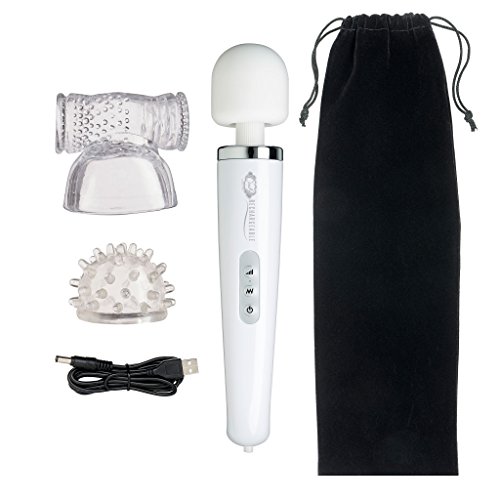 Cloud 9 Novelties Rechargeable Power Wand Massager Kit, 2 Soft Flexible Tips #TOP9