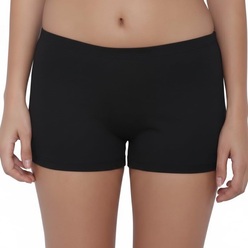 Women’s Boy Shorts Panty | High Coverage Mid Waist Boyleg Innerwear | Soft Lycra Stretch Long Panties for Comfortable-image-13