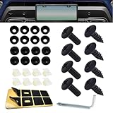 Ferianl 8PCS License Plate Screws Kits, Black Stainless License Plate Screws, Licenses Frame Rustproof Fasteners Set for Front Rear Frame Holder Mounting