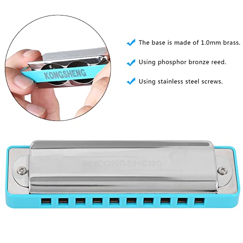 JUnYuKj Blues Harmonica, Mini Harmonica, Support Harmonica, 10 trous, pour adultes, débutants, professionnels - Les Beatles, Paul McCartney, John Lennon, RIngo Starr, George Harrison JUnYuKj Blues Harmonica, Mini Harmonica, Support Harmonica, 10 trous, pour adultes, débutants, professionnels – Image 6