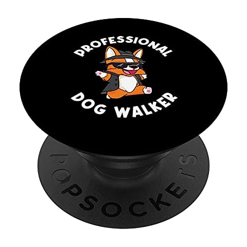 Dog Walker PopSockets PopGrip: Swappable Grip for Phones & Tablets Cover