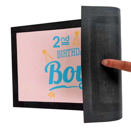 Paillasson Rose 60x40cm, Cadeau Idéal pour Anniversaire 2 Ans Garçon
