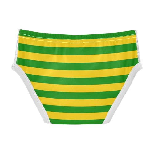 Yellow Green Stripe Toddler Boy's Underwear 2T2