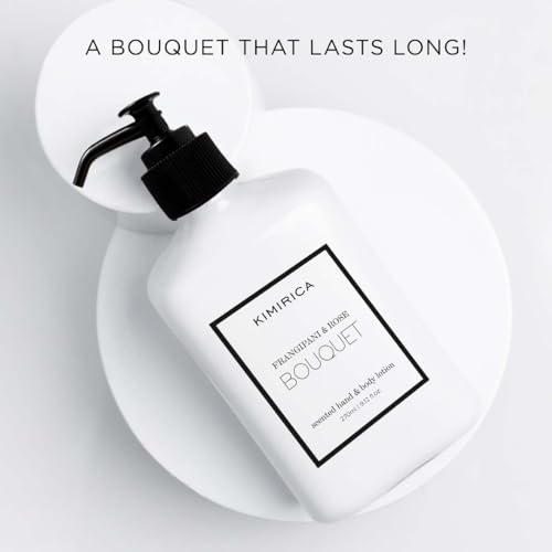 Image of Kimirica Bouquet Hand Lotion with Goodness of Frangipani and Rose, 100% Vegan & Paraben Free, (Frangipanis & Rose)