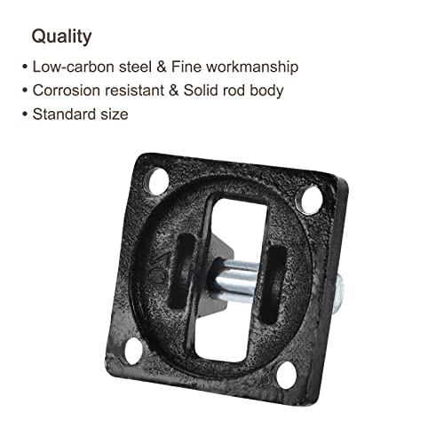 PATIKIL 75x75x75mm Luftzylinder Stab Drehgelenk 2Pack Einbau Halterung Heckteile Schwarz