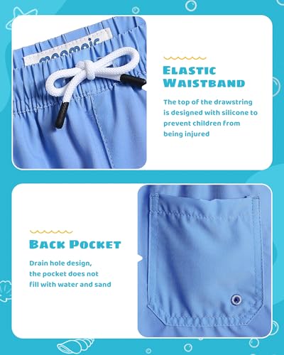 Image of maamgic Boys Swim Trunks with Compression Liner Toddler Stretch Swim Shorts