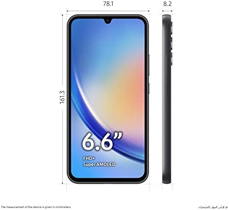 سامسونج موبايل جالاكسي A34 ثنائي شرائح الاتصال بنظام اندرويد وذاكرة رام 8 جيجابايت وذاكرة داخلية 128 جيجابايت، جرافيت رائع، كفالة لمدة عام من الشركة المصنعة