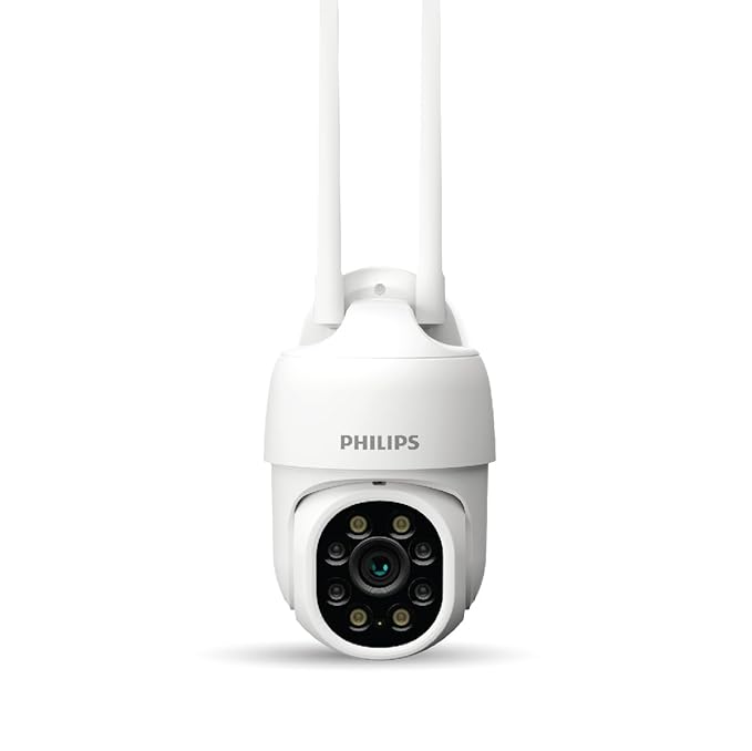 PHILIPS HSP3800 Smart 360° WiFi Outdoor Security Camera | 2MP Full HD | PTZ | Colour Night Vision | 2 Way Talk | Motion & Sound Detect | 2 Year Brand Replacement Warranty | Weather Proof IP65 at Rs. 4999