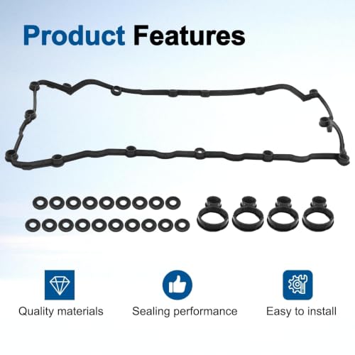 Image of VS50906R Engine Valve Cover Gasket Set | Fit for Jeep Cherokee Compass Renegade for Dodge Dart for Chrysler 200 for Ram ProMaster City for Fiat 500X 2013-2023 L4 2.4L
