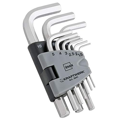 Kraftwerk 3641-Set da 9 chiavi esagonali a brugola...