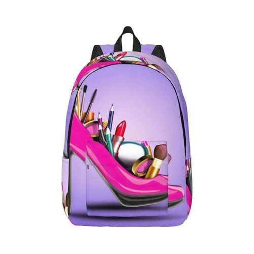 Sac à dos pour PC 15 pouces OdDdot en toile motif fleurs pour ranger chaussures et maquillage