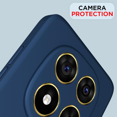 Image of Outlouders Back Cover for Poco X7 5G | Camera Protection | Durable Soft Matte Silicone Bumper Case (Blue)