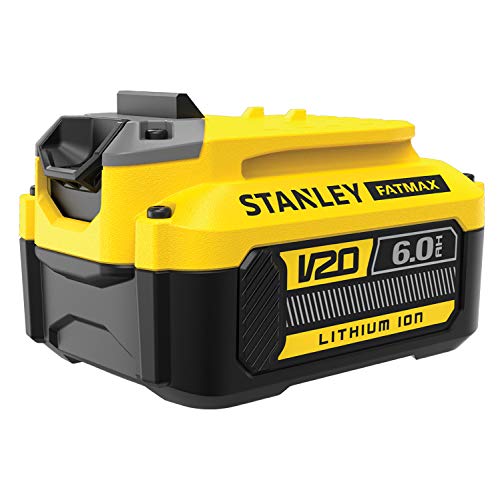 Stanley Batterie lithium ion 18V 6Ah, Gamme FATMAX V20, avec une technologie améliorée, SFMCB206-XJ Multicolore