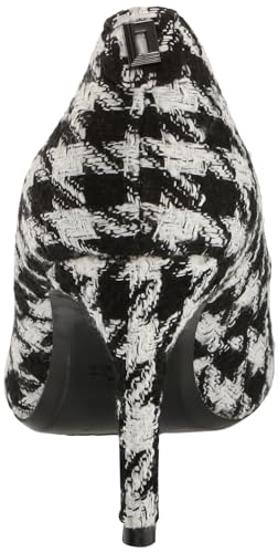 Karl Lagerfeld Paris Women's Royale Tweed Pointed Toe Dress Pump, Black/White, 7.53