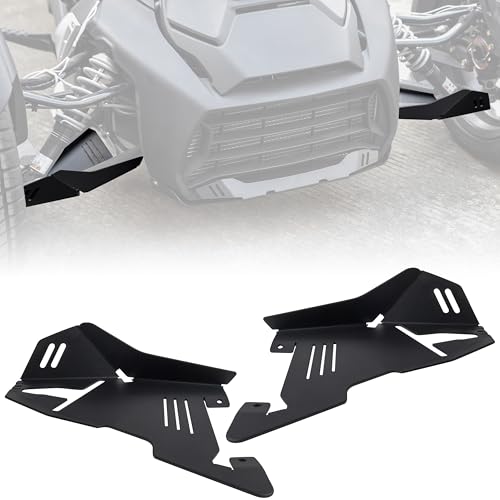 Image of Front Splash Guards Protectors for Can-Am Ryker, Black Aluminum A-Arm Protectors for Can-Am Ryker 600 900 Sport & Ryker Rally Edition All Models, Replace #219400863