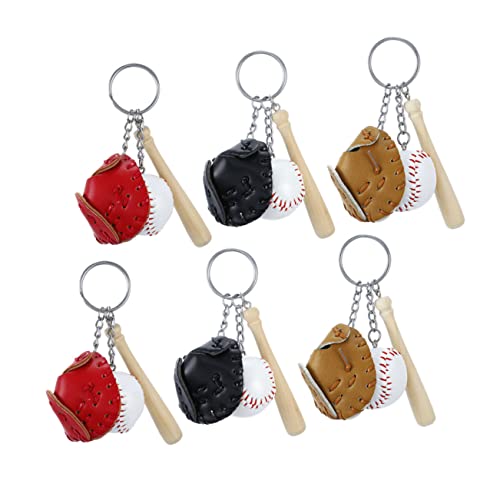 Porte clé mini-base-ball accessoire tendance pour sac à dos et clés d'auto