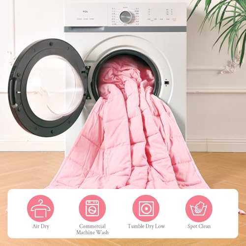 Image of Topblan Weighted Blanket for Adults 20lbs, Soft Cooling Breathable Weighted Throw for Sleeping, Machine Washable Heavy Blanket with Glass Beads for Summer, Sofa Bed, 60 inchx80 inch Queen Size