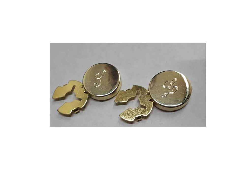 1 par de cubrebotones personalizados, 1 inicial cubrebotón, elegir color oro, plata, etc. Bijoux hombre, llavero, LATÓN MOJADO