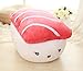 XKMY Almohada de siesta de 40 cm, almohada de peluche creativa, sushi, atún, tortilla, salmón, sushi, suave almohada de siesta, regalo para novia, color rojo