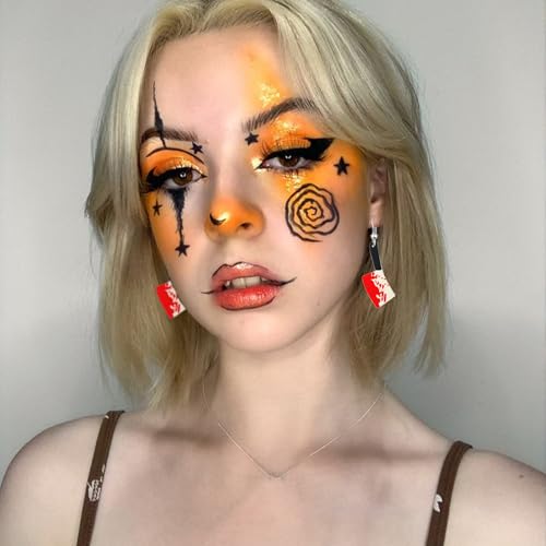 4 Pairs Halloween Knife Dangle Earrings Set for Women Unique Vintage Goth Knife Dagger Sword Earrings Statement Horror Hip Hop Halloween Holiday Party Jewelry3