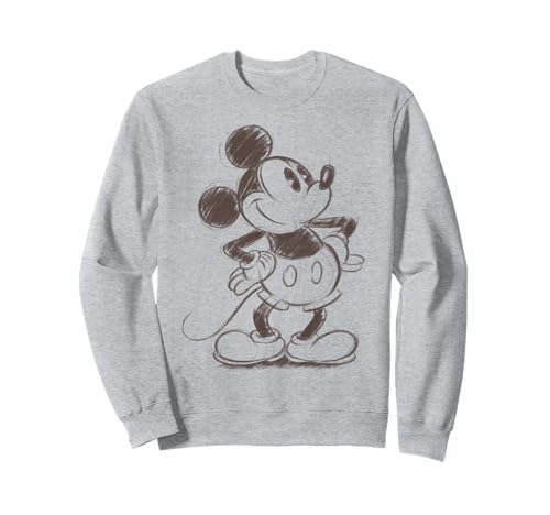 Sweat Mickey Mouse Disney pour homme et femme avec portrait sketch vintage