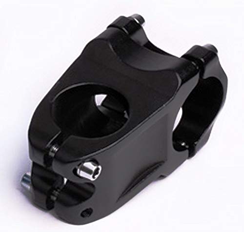 DEERU Bike Stem 31.8 × 40mm 7 Degree Mountain Bike Stem Bicycle Handlebar Stem Suitable for BMX MTB Road Bike (Aluminum Alloy) (Black)