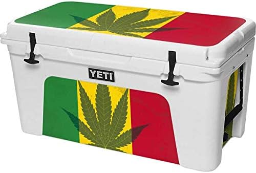 Skinit Decal Skin Compatible with YETI Tundra 75 Hard Cooler - Originally Designed Marijuana Rasta Flag Design