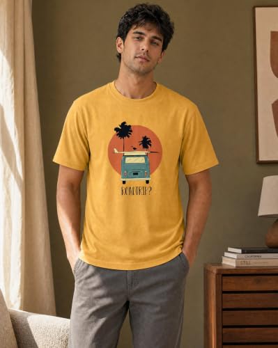 Image of Nobero 100% Cotton T Shirts for Men Stylish | Regular Fit | Graphic Printed T Shirts for Men 180 GSM Combed Cotton | Round Neck Half Sleeve | Pack of 3