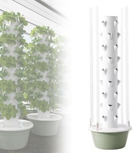 Vertical Hydroponics Growing System Tower with LED Light - 7-Layer Hydroponics Garden for Home, Ideal Vertical Planter for Herbs and Vegetables, Efficient Indoor Gardening Solution