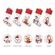 Duosheng & Elegant Weihnachtsstrumpf Weihnachts Gesenke Nikolausstrumpf Christmas Stockings Weihnachten Deko Weihnachtskamin Hängende Nikolausstrumpf Rot Weiß 5 Stück