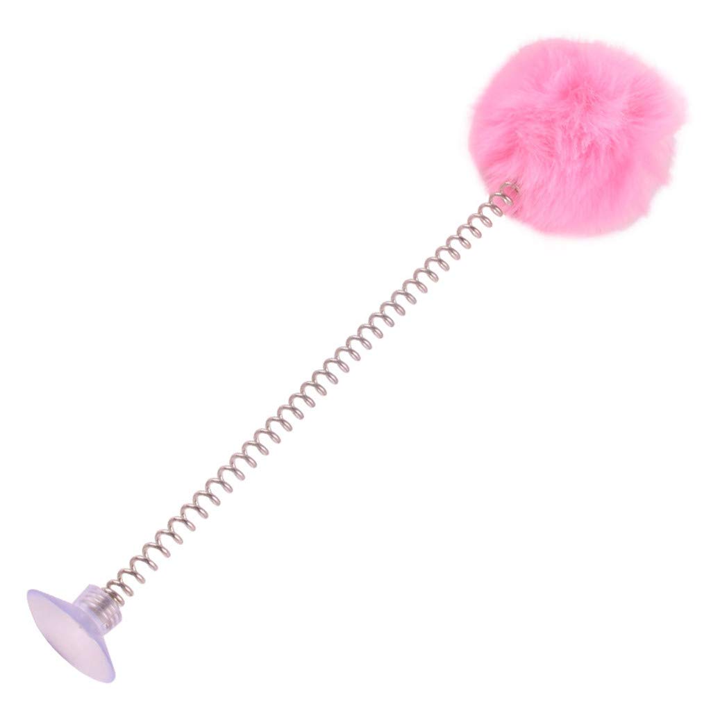ZPP Fun Cat Stick Retractable Toys Wand Feather Fur Ball Kitten with Suction Cup Jingle Bell Fluffy Mice Wands Pet Toys Exerciser Play Teaser Catcher Home Pet Care
