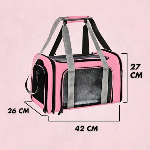 S-SHINE Bolsa de Viagem para Transporte Pet Avião Carro Reforçada Cachorros e Gatos Cabine Confortáv