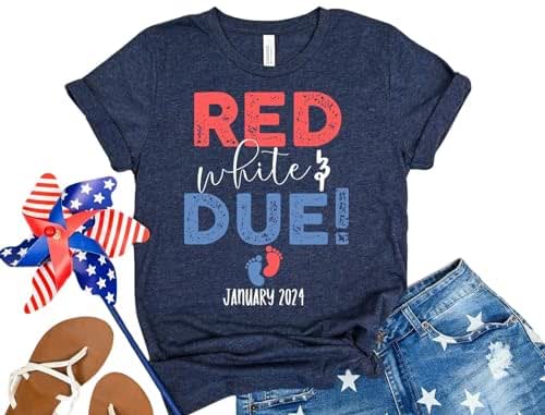 Amazon.com: Custom 4th of July Pregnancy Announcement, Shirts Matching ...