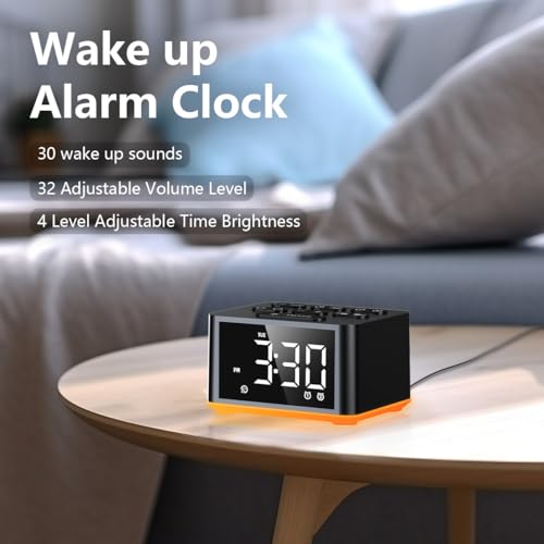 Image of 3-in-1 Sound Machine White Noise Machine Dual Alarms 12 Color Night Lights 30 Soothing Sounds 15 Wake Up Sounds 32 Volume for Baby Adults Kids Sleep Timer Memory Function Backup Battery Alarm Clock