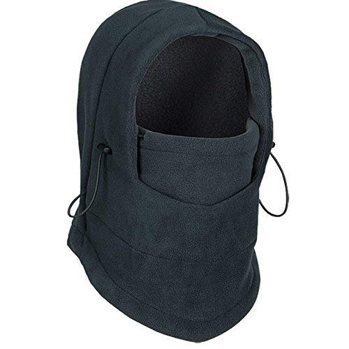 6 in 1 Warm Thermal Fleece Balaclava Hood Ski Bike Wind Stopper (Grey)