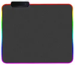 Mouse Pad Gamer Iluminado 35x25cm LED RGB 7 Cores USB Antiderrapante Liso Profissional Speed para Jogos FPS - Design Moderno, Superfície Microfibra - Linha Premium SellXpert