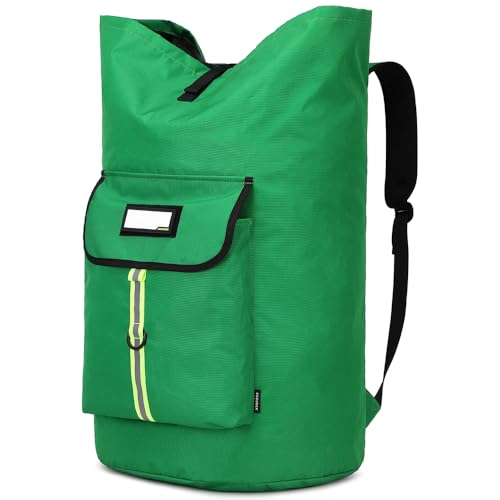 Image of Extra-Large Heavy Duty Laundry Bag Backpack - Drawstring Closure (Grass Green)