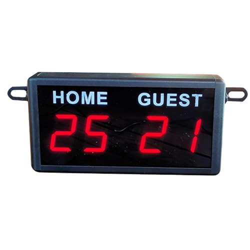 Marcador electrónico Digits, portátil con control remoto, 6 niveles de ajuste de brillo, muestra puntuaciones de 00 a 99, para baloncesto, fútbol, tenis, béisbol, bádminton y otros eventos miniatura 1
