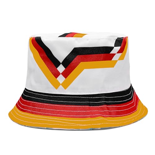ASVP Shop Reversibler Retro Deutschland Fischerhut 90er Fußballteam-Design Hohe Qualität Unisex Perfekt für Fußballspiele