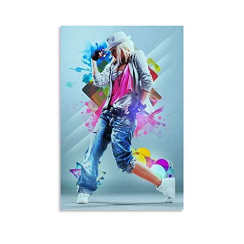YZLI Poster décoratif sur toile représentant des filles dansantes hip-hop 30 x 45 cm