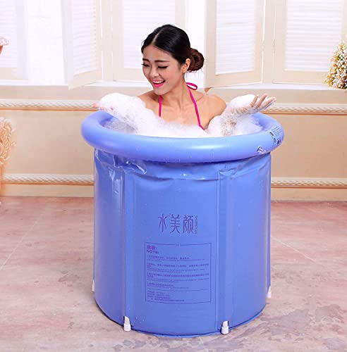 G Ganen Unisex Portable Foldable 3 Layer Pvc Spa Bathtub Freestanding Ice Bathtub, 29.5 Inch Blue #TOP3