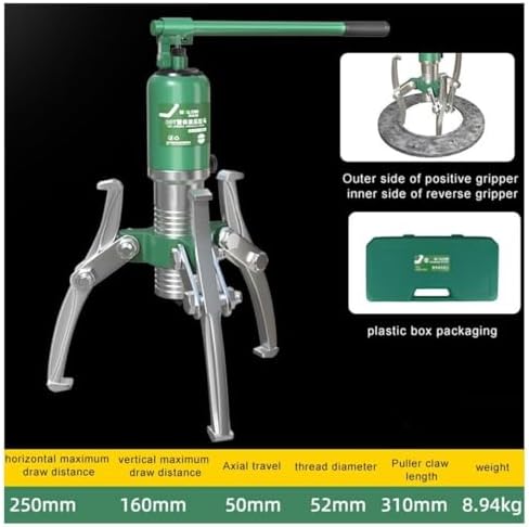 10T Hydraulic Bearing Puller Kit - 2 & 3 Jaw Gear Puller Tool for Hub & Flange Separation, Heavy-Duty Pump Oil Tube Extractor, Professional Mechanic Equipment
