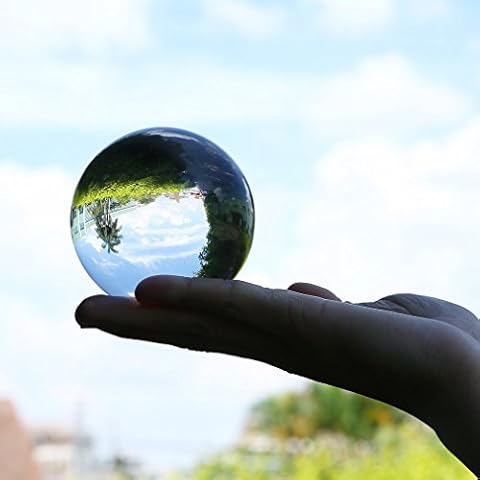Crystal Ball, Photography Crystal Ball Clear Lens Ball Glass Sphere Meditation Ball for Photography, Divination, Art Decoration Cover