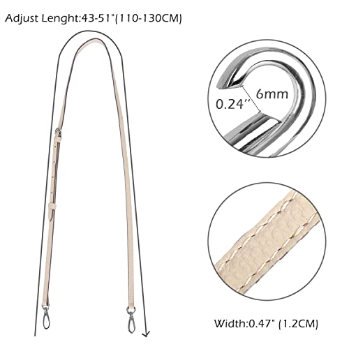 Image of LIVE UP Full Grain Purse Strap Genuine Leather Replacement for Cross Body Bag Handbags
